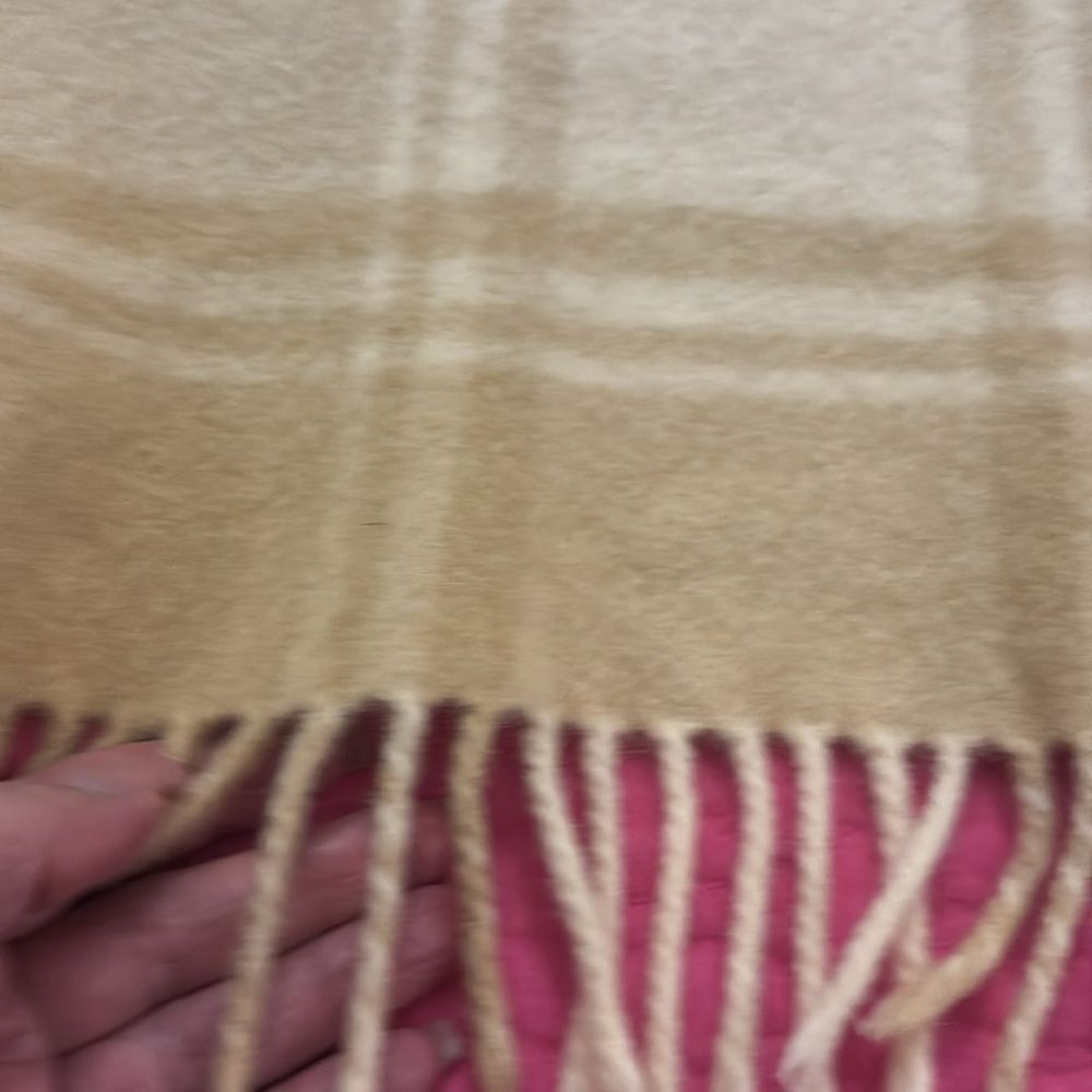 Zoeppritz Cashmere 50% cashmere/50% virgin wool plaid blanket 42x60 inches - Picture 3 of 6